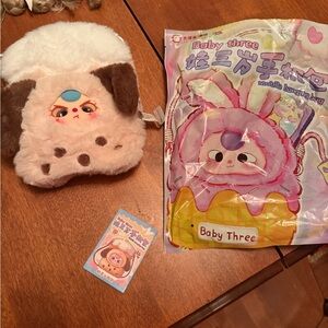 Plush Baby Three crossbody Bag - confirmed (shown) comes w everything in photo